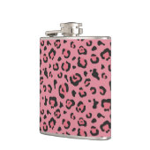 Illustration des Leopard-Rosa-Tieres Flachmann (Links)