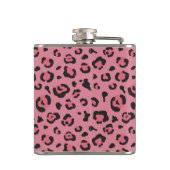 Illustration des Leopard-Rosa-Tieres Flachmann (Rückseite)