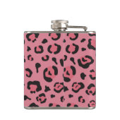 Illustration des Leopard-Rosa-Tieres Flachmann (Rückseite)