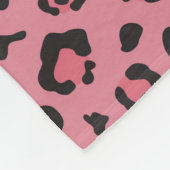 Illustration des Leopard-Rosa-Tieres Fleecedecke (Ecke)