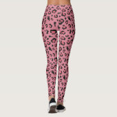 Illustration des Leopard-Rosa-Tieres Leggings (Rückseite)