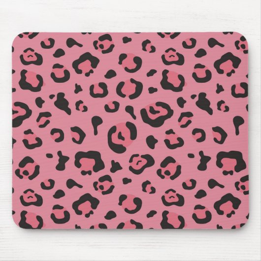 Illustration des Leopard-Rosa-Tieres Mousepad (Vorne)