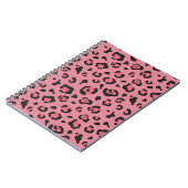 Illustration des Leopard-Rosa-Tieres Notizblock (Linke Seite)