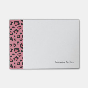 Illustration des Leopard-Rosa-Tieres Post-it Klebezettel