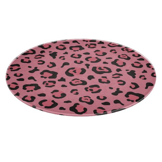 Illustration des Leopard-Rosa-Tieres Schneidebrett (Ecke)