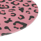 Illustration des Leopard-Rosa-Tieres Schneidebrett (Ecke)