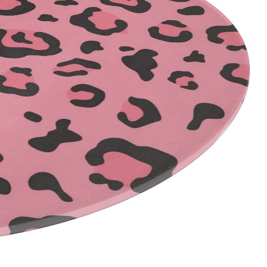 Illustration des Leopard-Rosa-Tieres Schneidebrett (Ecke)