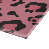 Illustration des Leopard-Rosa-Tieres Schneidebrett (Ecke)