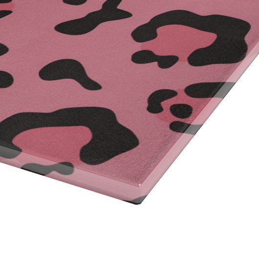 Illustration des Leopard-Rosa-Tieres Schneidebrett (Ecke)