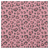 Illustration des Leopard-Rosa-Tieres Stoff (Muster)