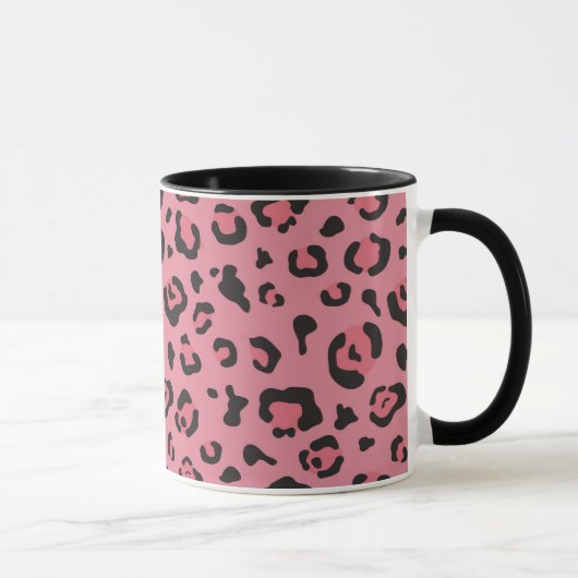 Illustration des Leopard-Rosa-Tieres Tasse (Rechts)