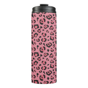 Illustration des Leopard-Rosa-Tieres Thermosbecher