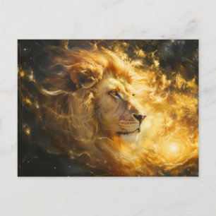 Illustration des Löwe-Sternzeichens Postkarte