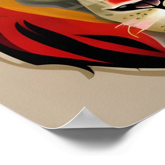 Illustration des Löwengesichts Poster (Ecke)