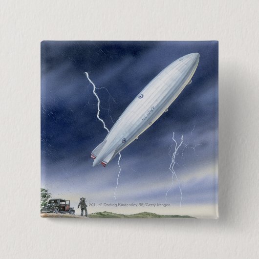 Illustration des Luftschiffs, das durch Blitz Button (Vorderseite)