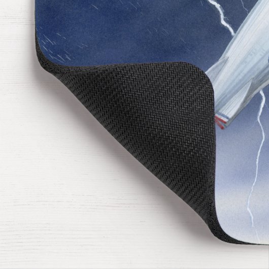 Illustration des Luftschiffs, das durch Blitz Mousepad (Ecke)