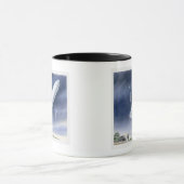 Illustration des Luftschiffs, das durch Blitz Tasse (Zentrum)