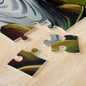 Illustration des Mädchens in gelbem Raincoat Puzzle (Seite)