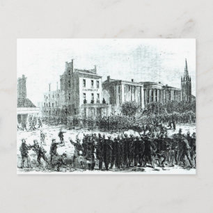 Illustration des Magazins "Harper's Weekly" Postkarte