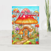 Illustration des Magischen Mushroom House Karte (Vorderseite)