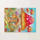 Illustration des Magischen Mushroom House Puzzle (Horizontal)