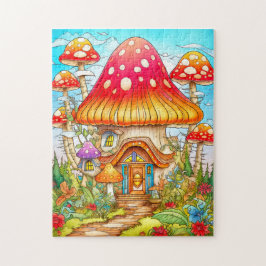 Illustration des Magischen Mushroom House Puzzle