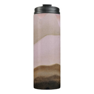 Illustration des Menschen, der mit meditierender P Thermosbecher