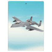 Illustration des militärischen Flugzeug A10 Klemmbrett (Rückseite)