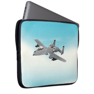 Illustration des militärischen Flugzeug A10 Laptopschutzhülle