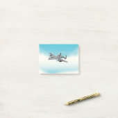 Illustration des militärischen Flugzeug A10 Post-it Klebezettel (Auf Schreibtisch)