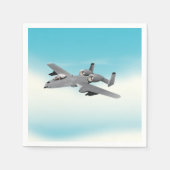 Illustration des militärischen Flugzeug A10 Serviette (Vorderseite)