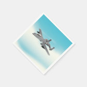 Illustration des militärischen Flugzeug A10 Serviette (Ecke)