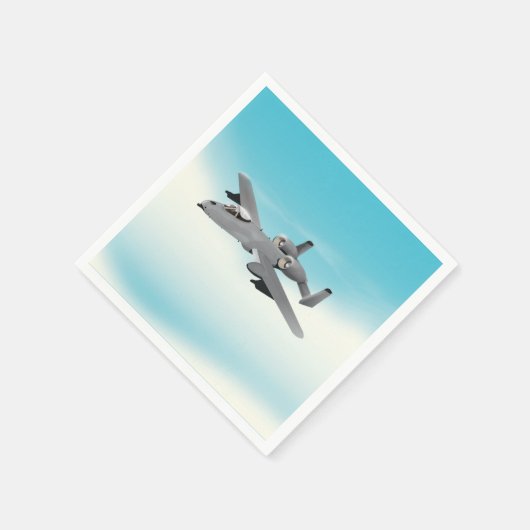 Illustration des militärischen Flugzeug A10 Serviette (Ecke)