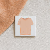 Illustration des Minimalistischen Peach-T-Shirts Button