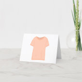 Illustration des Minimalistischen Peach-T-Shirts Dankeskarte