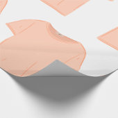 Illustration des Minimalistischen Peach-T-Shirts Geschenkpapier