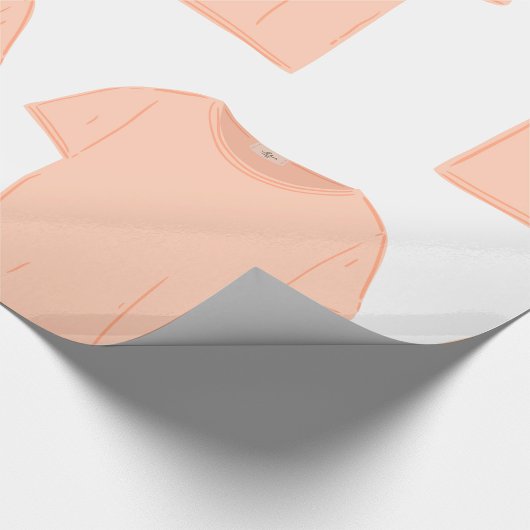 Illustration des Minimalistischen Peach-T-Shirts Geschenkpapier