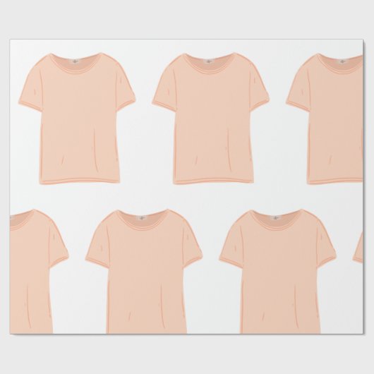 Illustration des Minimalistischen Peach-T-Shirts Geschenkpapier (Flach)