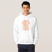Illustration des Minimalistischen Peach-T-Shirts Hoodie (Vorne ganz)