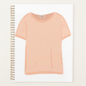 Illustration des Minimalistischen Peach-T-Shirts Planer (Vorderseite)