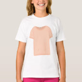 Illustration des Minimalistischen Peach-T-Shirts T-Shirt (Vorderseite)