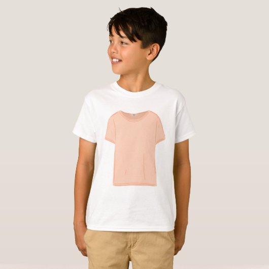 Illustration des Minimalistischen Peach-T-Shirts T-Shirt (Vorne ganz)
