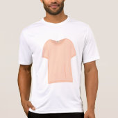 Illustration des Minimalistischen Peach-T-Shirts T-Shirt (Vorderseite)