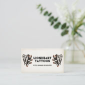 Illustration des mittelalterlichen Löwen Visitenkarte (Stehend Vorderseite)