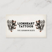 Illustration des mittelalterlichen Löwen Visitenkarte (Vorderseite)