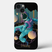 Illustration des modernen Techno-Astronauten Case-Mate iPhone Hülle (Rückseite)