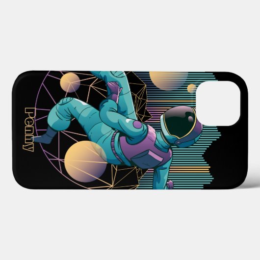 Illustration des modernen Techno-Astronauten Case-Mate iPhone Hülle (Rückseite (Horizontal))