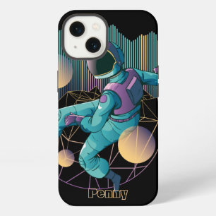 Illustration des modernen Techno-Astronauten iPhone 13 Hülle