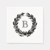 Illustration des Mongram-Hochzeitsdramas Serviette (Vorderseite)