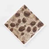 Illustration des Musters für Kaffeebäume Serviette (Ecke)